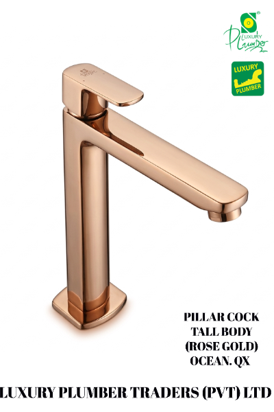 PILLAR COCK TALL ROSE GOLD.OCEAN